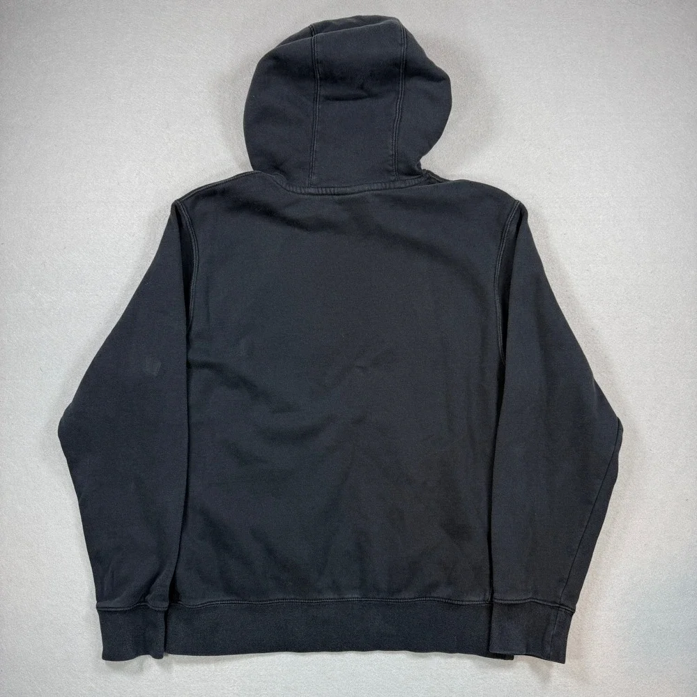 Nike Hoodie Mens Small Black Faded Pullover Sportswear Fleece Swoosh Athletic